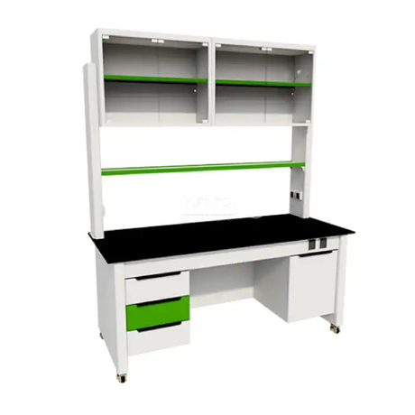 Lab Tables With Hanging Cabinets ISO 9001, CE, SGS