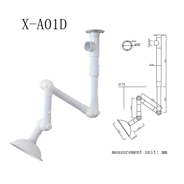 Rauchextraktionsarm PP 6-8 kg