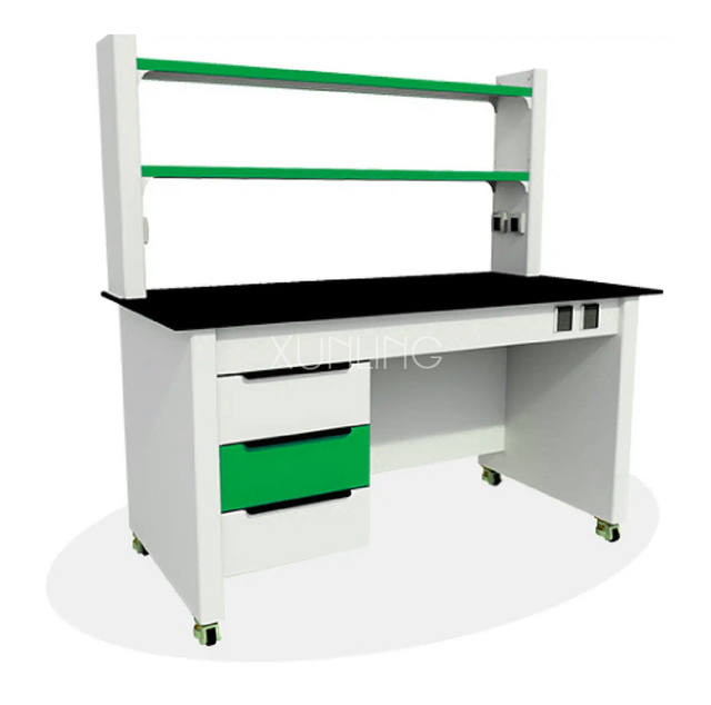 Laboretabelle mit Reagenzienregal einstellbar