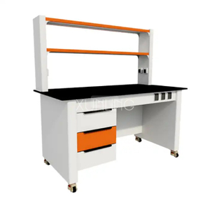 Laboretabelle mit Reagenzienregal einstellbar