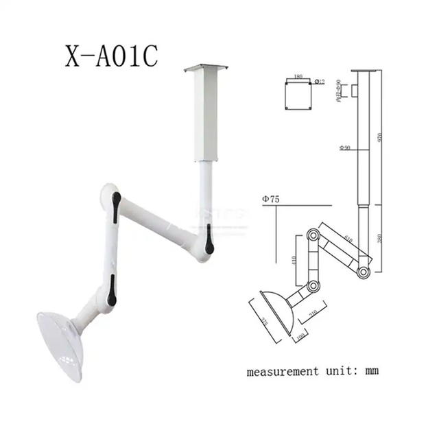 Rauchextraktionsarm PP und Aluminiumlegierung ≤ 50 dB