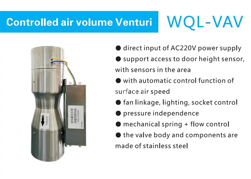 Venturi Variable Air Volumen (VAV) -Kontrollsystem niedrig
